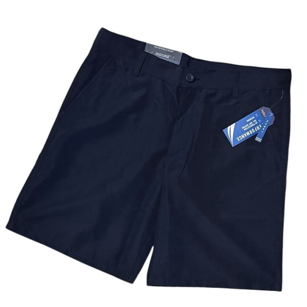 Nautical‎ Shorts Boys Size 16 Husky 9" Adjustable Waist Navy Blue N8E0012E NWT